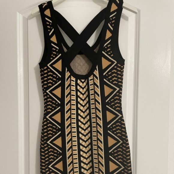 Tribal Print BodyCon Size 8 Midi Dress - Picture 2 of 2